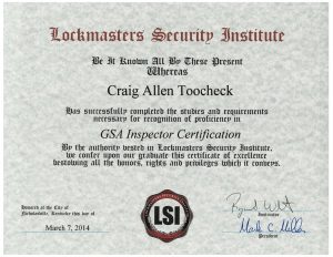 GSA-Inspector-Certification-Craig-Toocheck